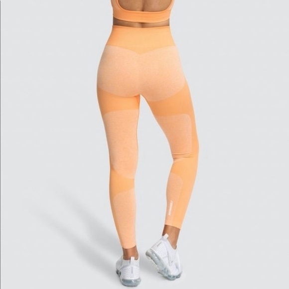 DO YOU EVEN Orange Sorbet Impact Seamless Leggings - Picture 2 of 3